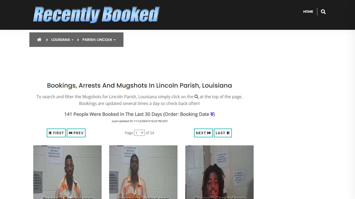 Bookings, Arrests and Mugshots in Lincoln Parish, Louisiana